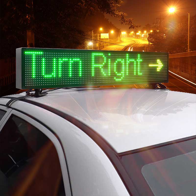 Leadleds Double Sided Car Top Led Sign WiFi Programmable Super Bright Waterproof DC9-36V