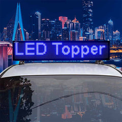 Leadleds Doppelseitiges LED-Schild für Autodach, WiFi, programmierbar, superhell, wasserdicht, DC9–36 V