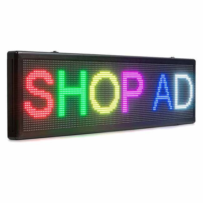 Leadleds Full Color Video Sign Led Screen Business Signs Support Video Image Text by Ethernet Cable Programming Imagen principal del producto