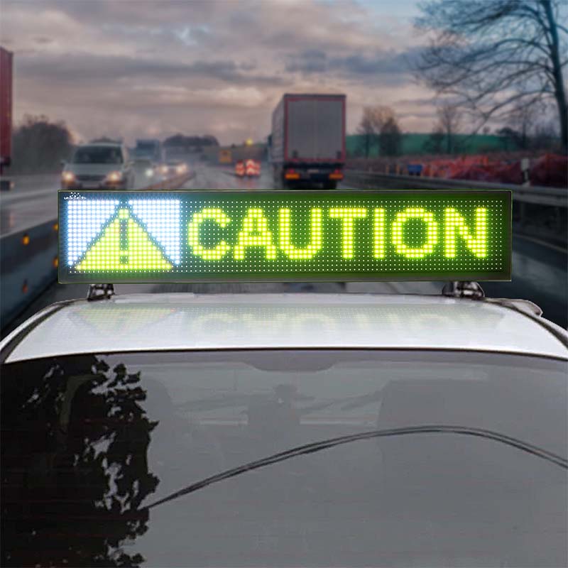 advertising signs on top of cars