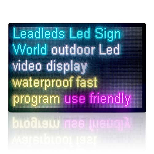 43x28in Outdoor Led Display Sign Board Waterproof Full Color Led Panel Super Bright Message by LAN Programming