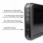 Built-in Battery Rechargeable Scrolling LED Car Sign 17 x 4.3inch/ Car LED Display Board LED Programmable Message Sign 12v Diy kit - Leadleds