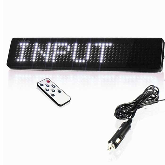 23cm 12V LED Car Signs Remote Control  Programmable Scrolling Message display Board Cheap Diy kit - Leadleds