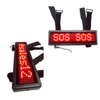 Leadleds Remote Led Car Sign Scrolling Multilingual Nylon Straps Led Jeep Sign Rechargeable for Rearview Mirror