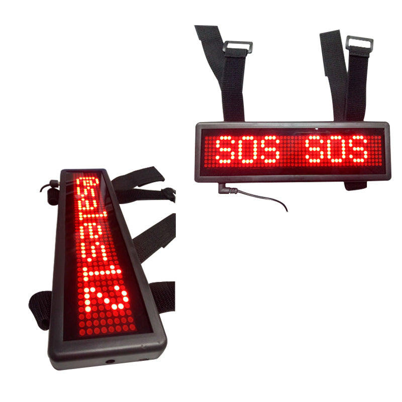 Leadleds Remote Led Car Sign Scrolling Multilingual Nylon Straps Led Jeep Sign Rechargeable for Rearview Mirror