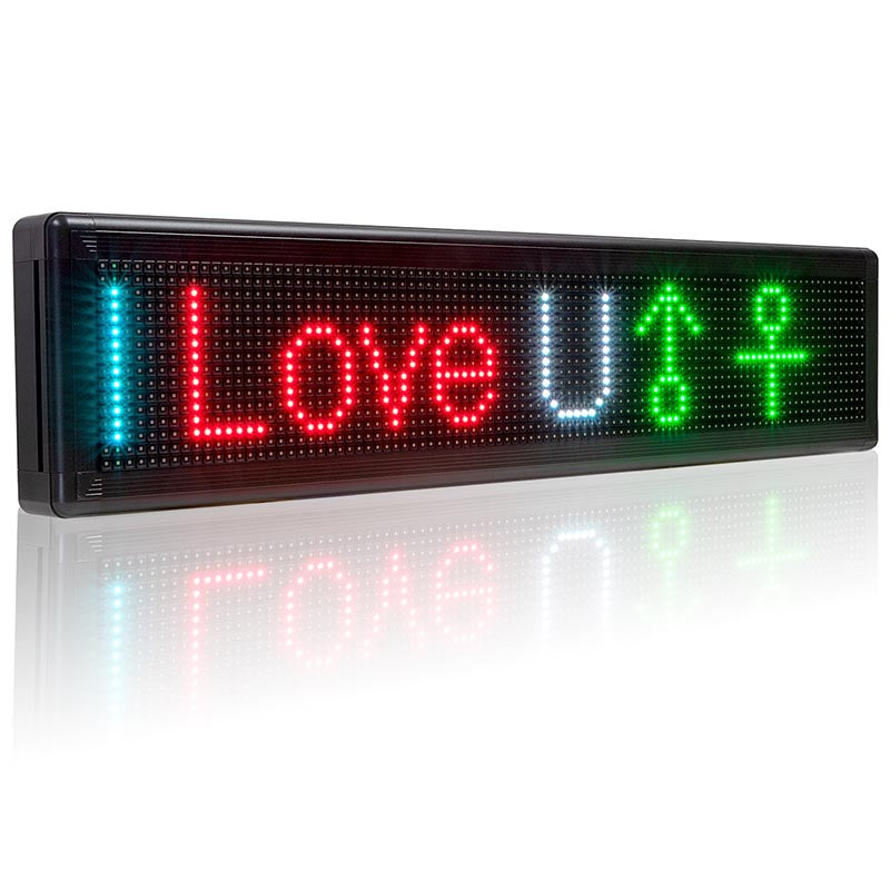 Leadleds 40in Outdoor Rechargeable Battery Powered Led Bar Sign Multicolor WiFi Programmable