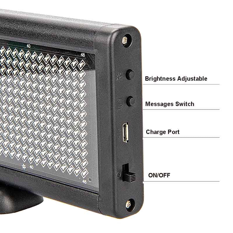 Leadleds Bluetooth-LED-Namensschild, wiederaufladbares Namensschild