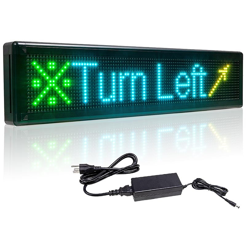 Leadleds 40in Outdoor Rechargeable Battery Powered Led Bar Sign Multicolor WiFi Programmable