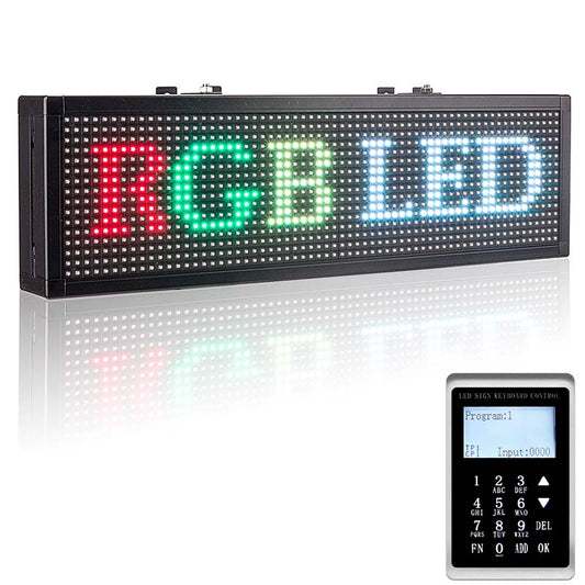 Leadleds 20 in Led Sign Programmable Scrolling Message Board Multicolor