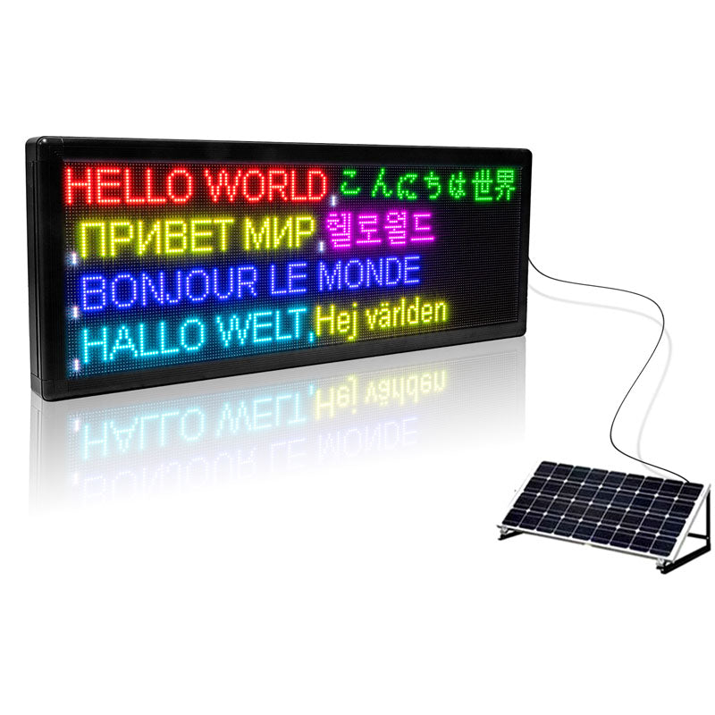 LED Laufschrift / LED Display Werbeanzeige Beidseitig FARBIG WI-FI