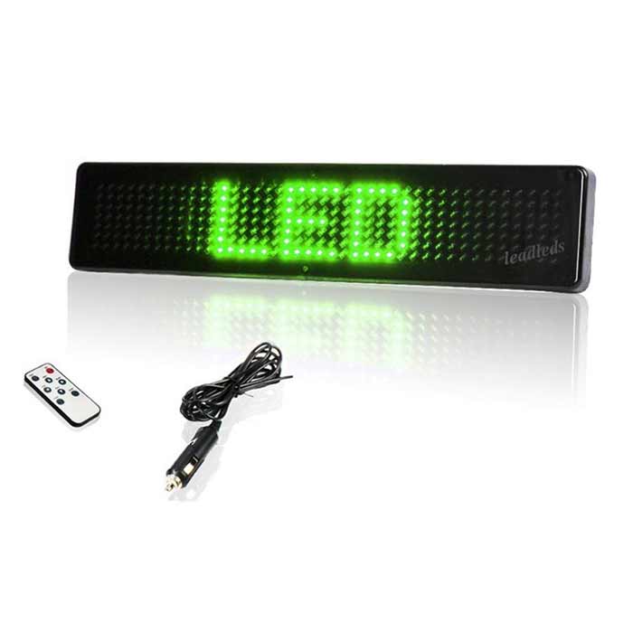 23cm 12V LED Car Signs Remote Control  Programmable Scrolling Message display Board Cheap Diy kit - Leadleds