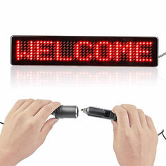 Leadleds DC12v Led Car Sign Remote Programmable Message Board for Store Vehicle Window, Red - Leadleds