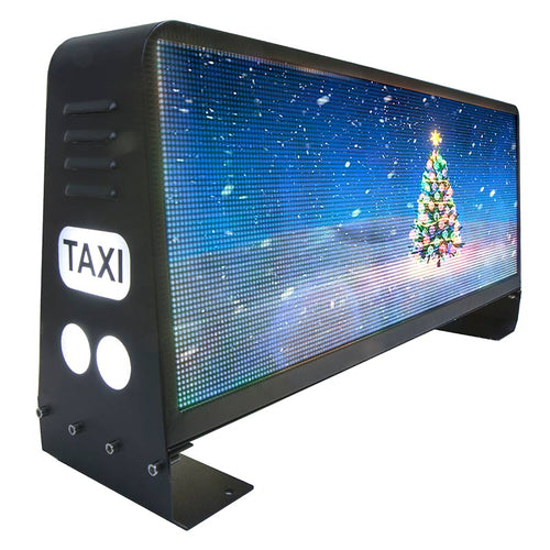 Leadleds Car Top Led Video Sign Waterproof Double Sided Wireless Taxi Roof Ads Led Sign, 96 x 32cm