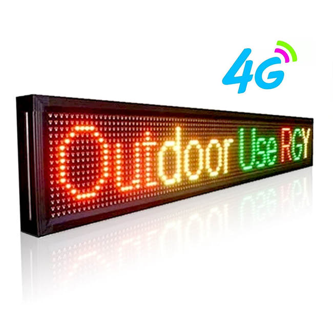 Leadleds 1.36M Outdoor Led Open Sign Neon Scrolling Message Board 4G Programmable Remotely Control Imagen principal del producto