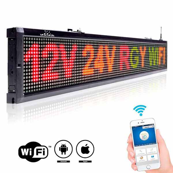 Led Advertising Board Scrolling Led Sign Signal Input by WiFi, RGY Message Board - Leadleds