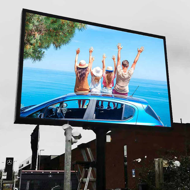 Leadleds 2 Sided Outdoor Led Signage Programmable Full Color TV Screen for Business, 8.4 x 6.8 Ft Imagen principal del producto