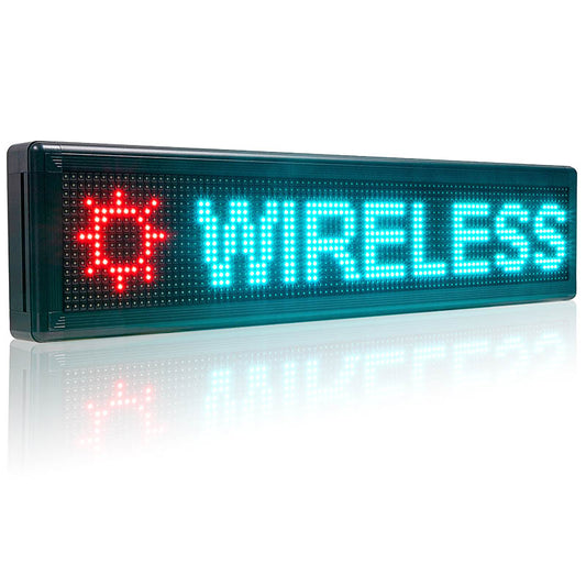 Leadleds 40in Outdoor Rechargeable Battery Powered Led Bar Sign Multicolor WiFi Programmable