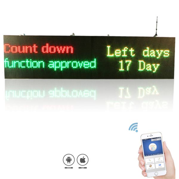 Leadleds Bigger Sign 2.88 x 0.96M Outdoor LED Screen Waterproof RGY Super Bright Message Secondary image