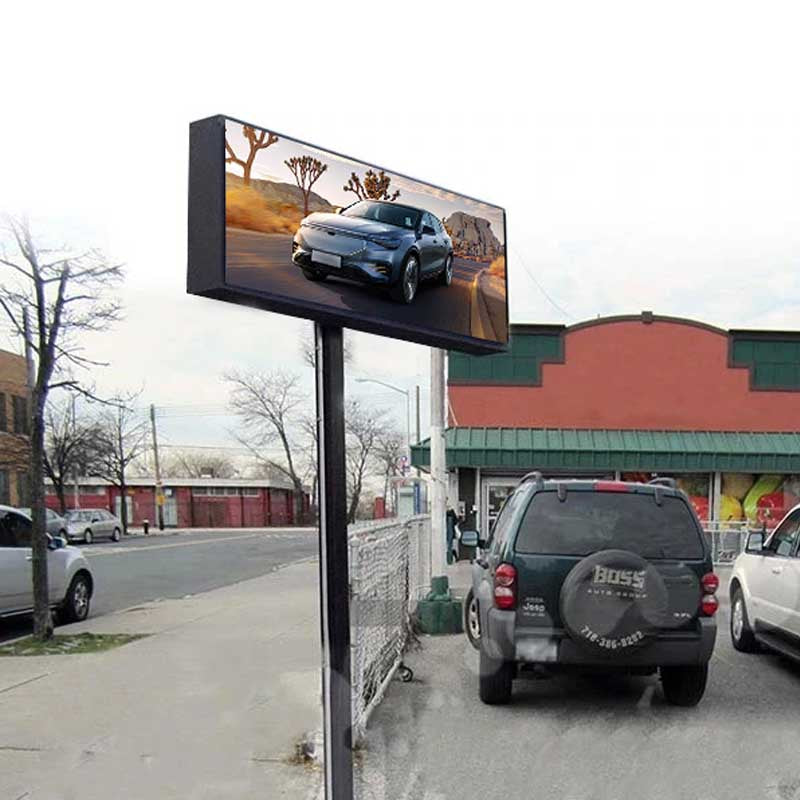 40*15in Outdoor Led Display Screen Custom LED Signs Full Color by LAN WiFi Programming, Double-sided