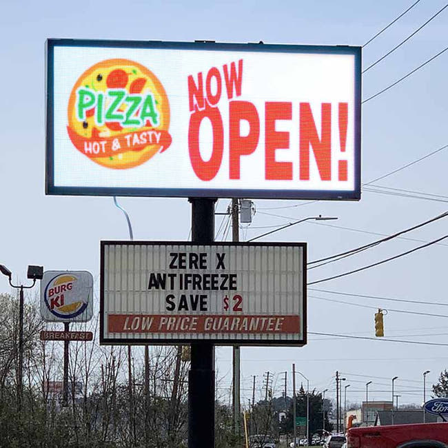 Leadleds Programmable Led Signs Outdoor Led Screen Full Color Advertising Business Sign, 40 x 15in Main image