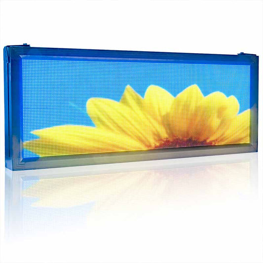 Leadleds Full Color Led Video Sign with Audio for Business, 39 X 14 in