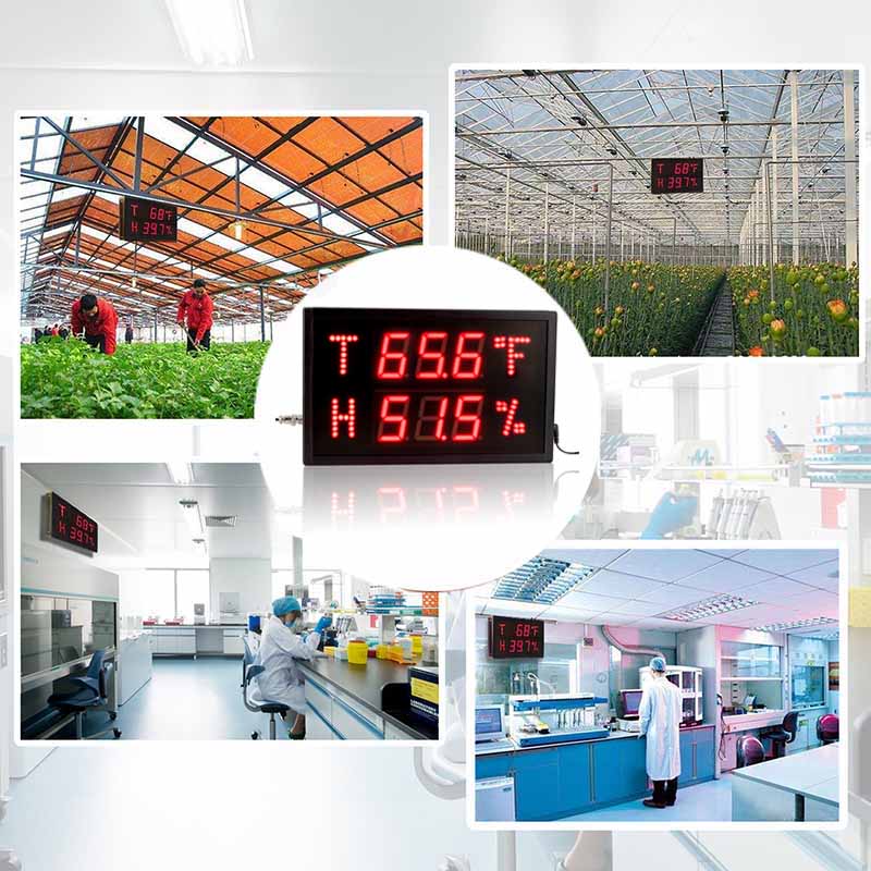 Leadleds High Precision Temperature and Humidity Monitor Fahrenheit Celsius can be switched Industrial Quality