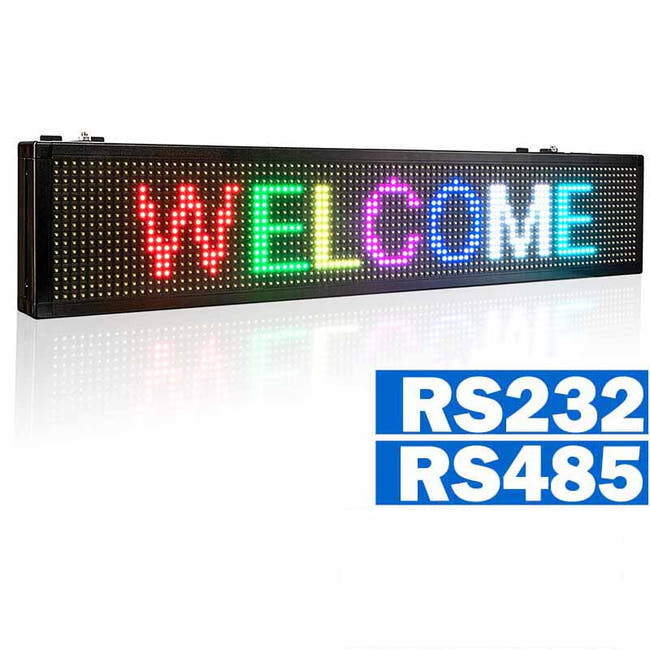Leadleds Led Display RS485 RS232 Full Color Led Moving Message Sign Board with Protocol, 30 x 6in Main image