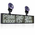 Hot 12V P5mm SMD LED Signs 50cm white Bright Digital Programmable Scrolling Ad Message Display board / Business Tools +2 sucker - Leadleds