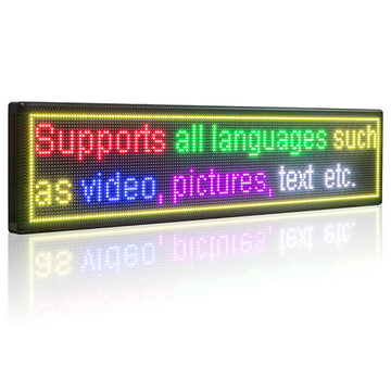 66x15in Electronic Led Panel Outdoor Waterproof Full Color Super Bright Message by LAN Programming