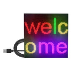 DIY Full Color LED Panel DC5V Wireless Message Board Support Global Language Image Animation with 1M USB Cable 4096 Dots
