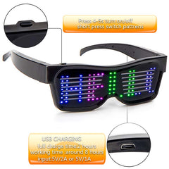 Leadleds Customizable Bluetooth LED Eyewear Glasses Display Messages, Animation, Drawings for Fun