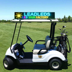 Leadleds 50 In Golf Topper Roof Sign Vehicle Led Digital Signage Full Color Advertising Message Board