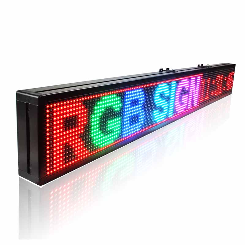 Leadleds 50in Led Display Screen for Advertising 2 Lines Message Board 7 Colors App Control