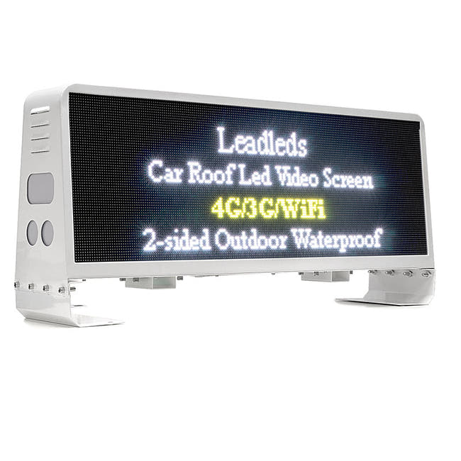 Leadleds 3G 4G WiFi GPS Control Led Taxi Roof Advertising Signs DC9V-36V, Double-sided Main image
