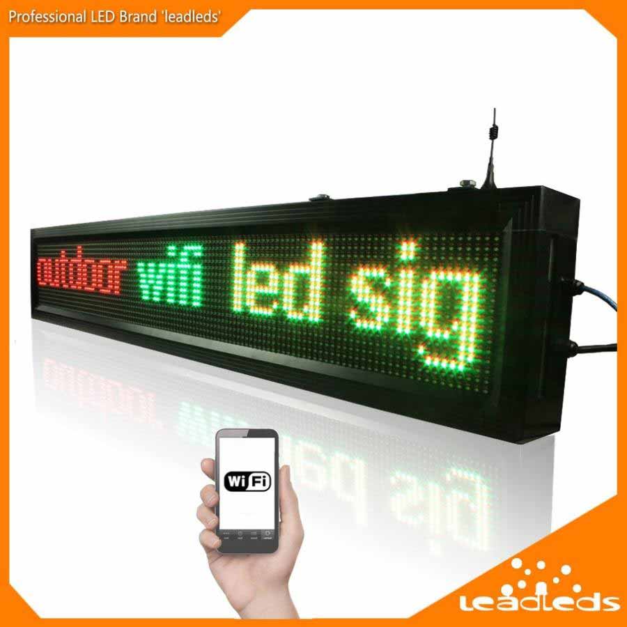 Leadleds 1.36M Outdoor Led Signs WiFi Led Display Programmable Message Sign for Business and Store - Leadleds