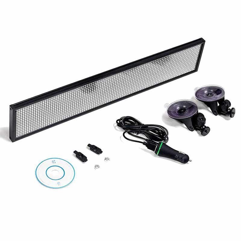 Leadleds P5 Wifi Led Car Sign 12V Display Board Scrolling Message by phone Programmable, Blue - Leadleds