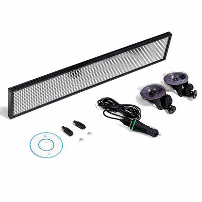 Leadleds P5 Wifi Led Car Sign 12V Display Board Scrolling Message by phone Programmable, Blue - Leadleds