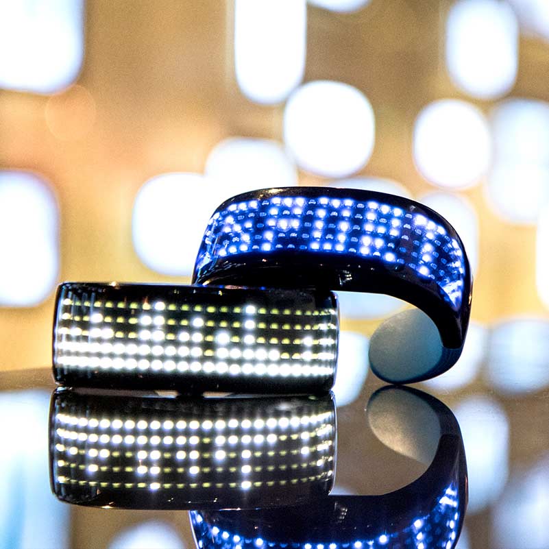 Leadleds LED Bracelet 9 Patterns Flashing Display for Running, Cycling, Party, Bar, EMD, 2-Pack