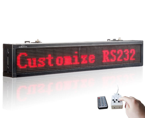 Leadleds Led Car Sign Board RS232 by Keypad Remote Control Message Display DC24V DC12V 100-240V - Leadleds
