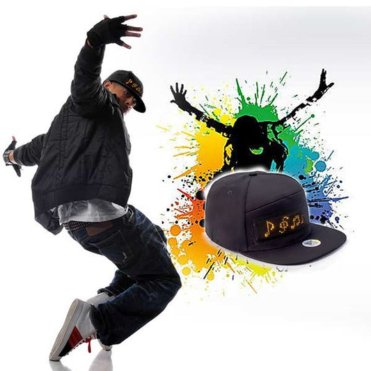 Leadleds Led Display Hat Cap Phone Control Message for Lighted Glow Club Party Sports Men Women, Golden Message