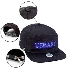 Black Hip Hop DJ Sports Summer Sunshade Hat Men's and Women's Bars Show Bluetooth led Advertising Display Hat