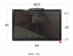 Leadleds Industrial Warning Lights Programmable Message Board Outdoor 12V Battery Rechargeable, 27 x 18in