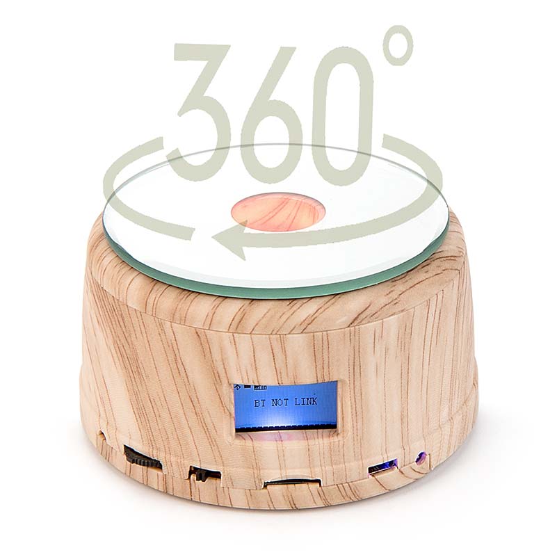 Colorful Romantic Crystal Music Box, Engrave You're my only love, Heart Couple, Bluetooth Rotating base