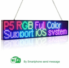 Leadleds P5 Wifi Scrolling Led Sign Message Board Working with Smartphone Tablet Android iOS