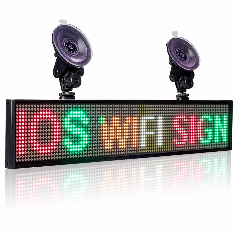 Leadleds illuminated sign car led programmable message signs