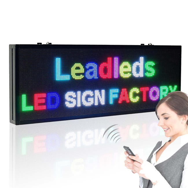 99cm P5 HD Full Color LED Video Sign Board by Phone & U Disk Fast Program, Support Android & iOS - Leadleds Image secondaire du produit