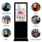 43in Digital Signage Media Advertising Player Programmable Floor Standing Android LCD Video Screen Indoor