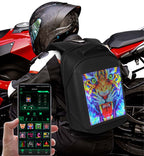 Leadleds Smart Led Backpack Shoulder Bag with Full Color Advertising for Boys Girls Gift, Black