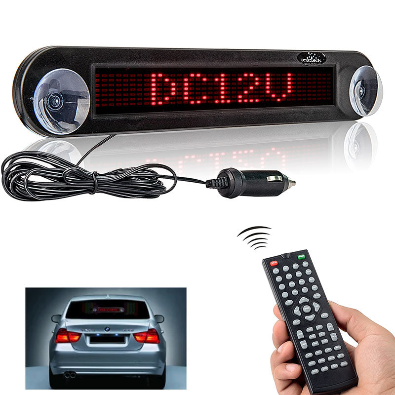 Leadleds 12V Remote Led Car Sign Programmable Scrolling Message Board