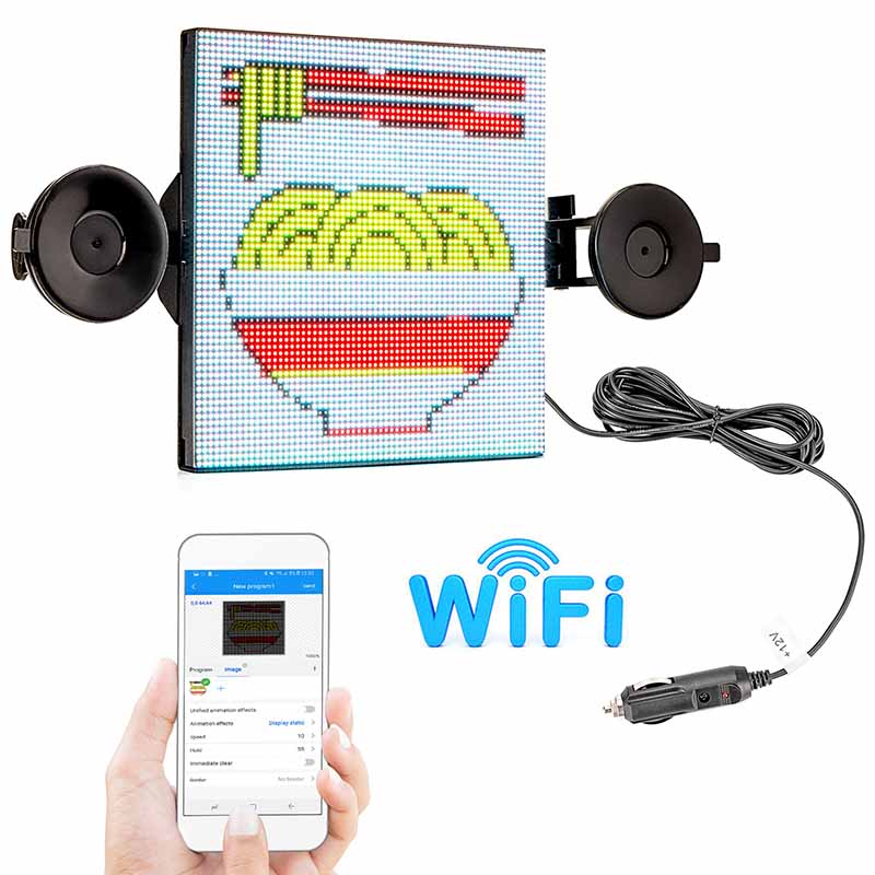 Leadleds Car Display Animation Led Display Screen iOS Android WiFi Control